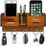 Beautiful Wooden Mobile And Key Holder Best Decoration And Mobile Safety Product
