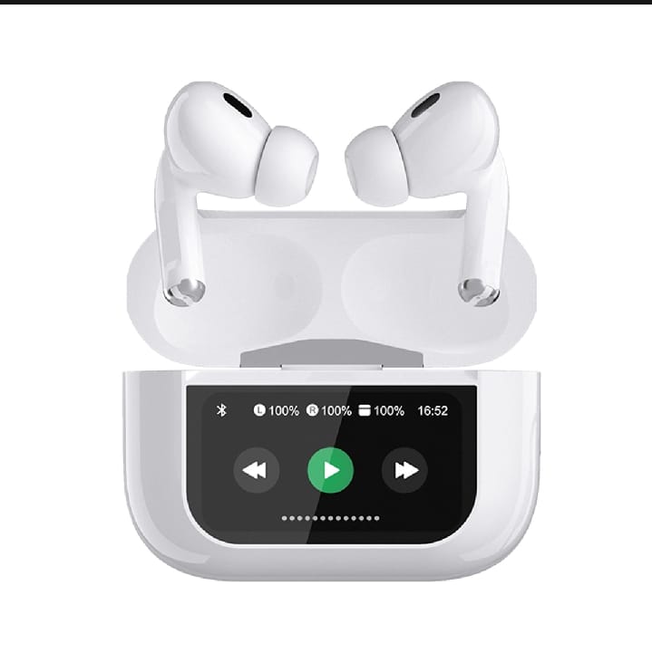 A9 Pro ANC Bluetooth Earbuds – Superior Noise Cancellation, ENC, Play Control & Call Features – Premium AirPods Pro 2 Style for Crystal Clear Sound
